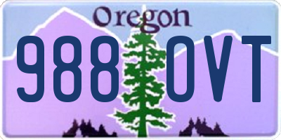 OR license plate 988OVT
