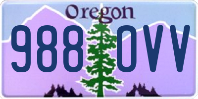 OR license plate 988OVV