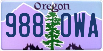 OR license plate 988OWA