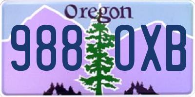 OR license plate 988OXB
