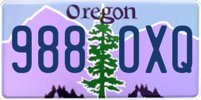 OR license plate 988OXQ