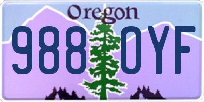 OR license plate 988OYF