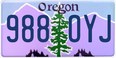 OR license plate 988OYJ