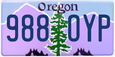 OR license plate 988OYP