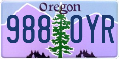 OR license plate 988OYR