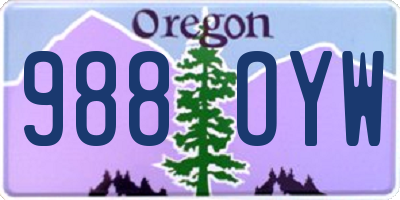OR license plate 988OYW