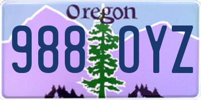 OR license plate 988OYZ