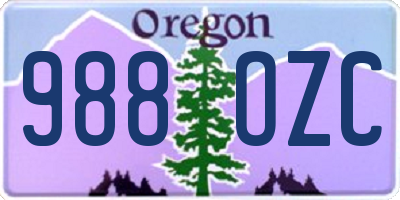 OR license plate 988OZC