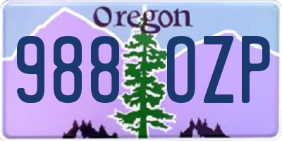 OR license plate 988OZP