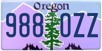 OR license plate 988OZZ
