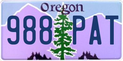 OR license plate 988PAT