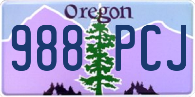 OR license plate 988PCJ