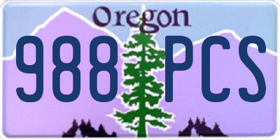 OR license plate 988PCS