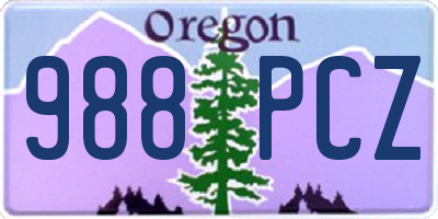 OR license plate 988PCZ
