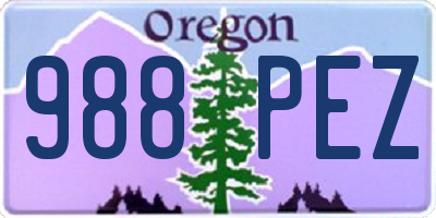 OR license plate 988PEZ