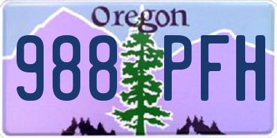 OR license plate 988PFH