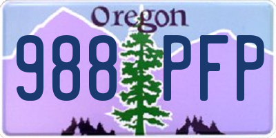 OR license plate 988PFP
