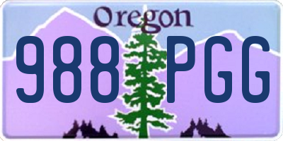 OR license plate 988PGG