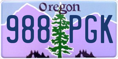 OR license plate 988PGK