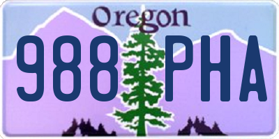 OR license plate 988PHA