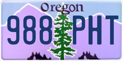 OR license plate 988PHT