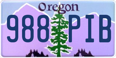 OR license plate 988PIB