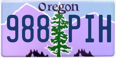 OR license plate 988PIH