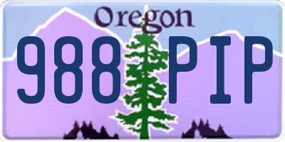 OR license plate 988PIP