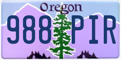 OR license plate 988PIR