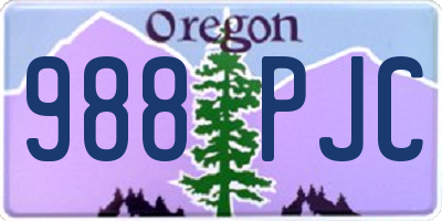 OR license plate 988PJC