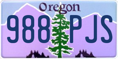 OR license plate 988PJS