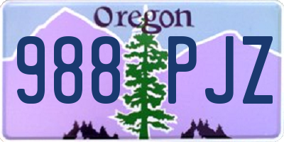 OR license plate 988PJZ
