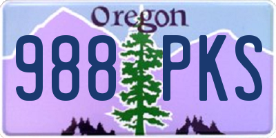 OR license plate 988PKS