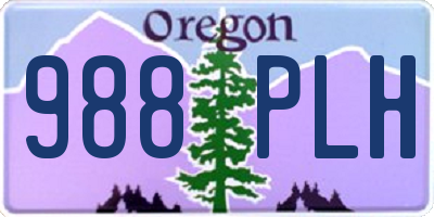 OR license plate 988PLH