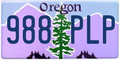 OR license plate 988PLP