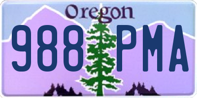 OR license plate 988PMA