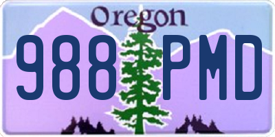 OR license plate 988PMD