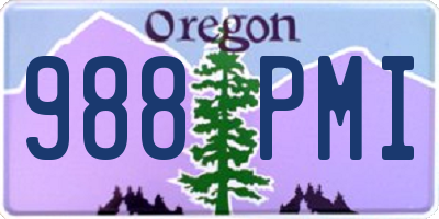 OR license plate 988PMI