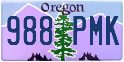 OR license plate 988PMK