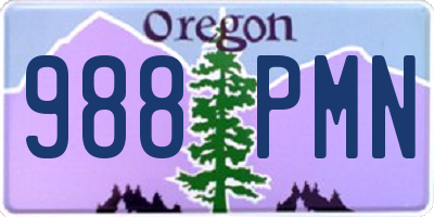 OR license plate 988PMN