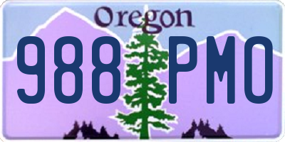 OR license plate 988PMO