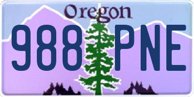 OR license plate 988PNE