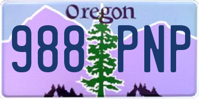 OR license plate 988PNP
