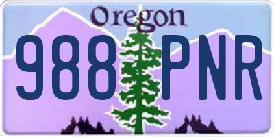 OR license plate 988PNR