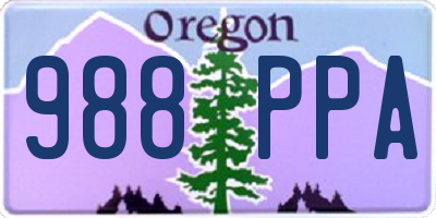 OR license plate 988PPA