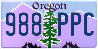 OR license plate 988PPC
