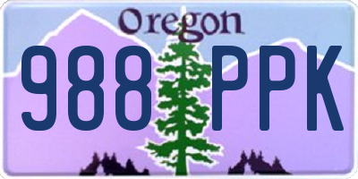 OR license plate 988PPK