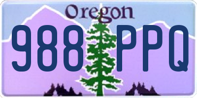OR license plate 988PPQ