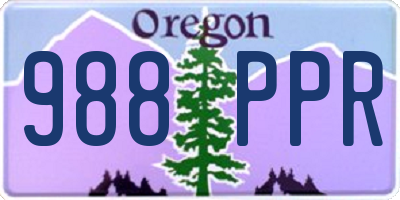 OR license plate 988PPR