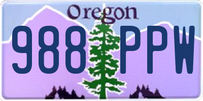 OR license plate 988PPW